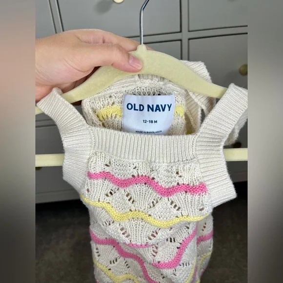 Old Navy Baby Girls’ Knit Romper Multi-Color 12-18 Months - Picture 3 of 3